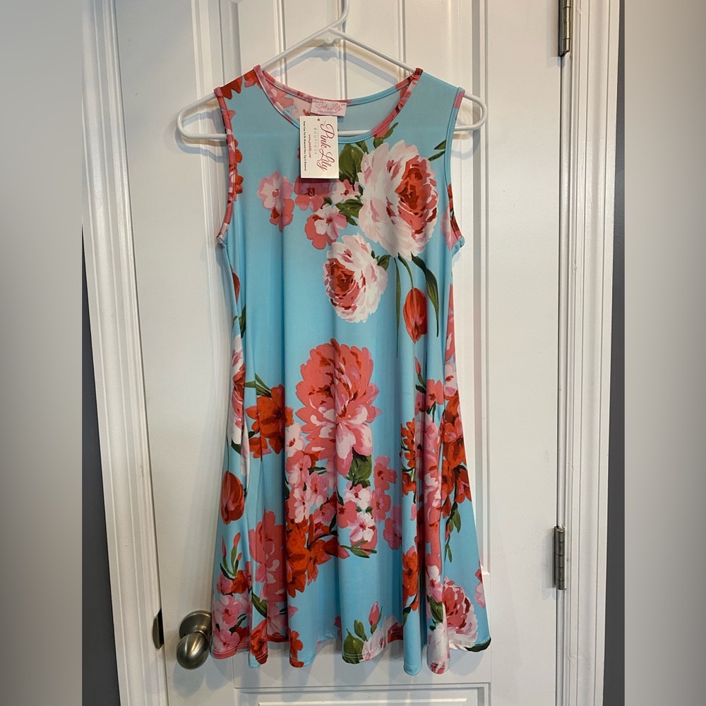 Pink Lily Floral Dress